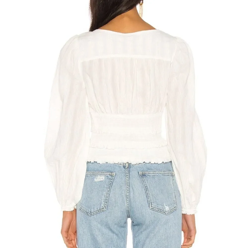 Free People Solid Lolita Milk Maid Top